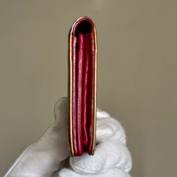 Gold And Pink Dior Card Holder Wallet - Patent Leather Oblique Pattern - Picture 5 of 16